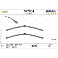 Valeo Scheibenwischer VF984 650 + 550 mm Silencio Flachblätter