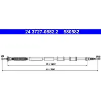 Ate Seilzug, Feststellbremse 24372705822 für FIAT