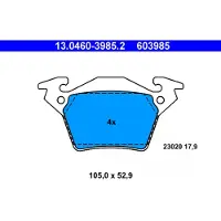 Ate Bremsbelagsatz 13.0460-3985.2, Hinten