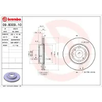 Brembo Bremsscheibe 09b30910 235mm 18mm für TOYOTA