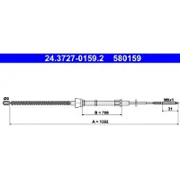 Ate Seilzug, Feststellbremse 24372701592 für VW