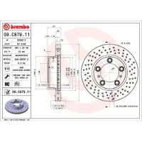 Brembo Bremsscheibe 09.C879.11, 1 Stück