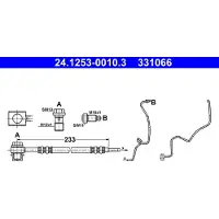 Ate Bremsschlauch 24125300103 für SKODA VAG