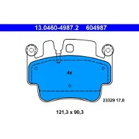 Ate Bremsbelagsatz, Scheibenbremse 13046049872 für PORSCHE