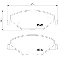 Brembo Bremsbelagsatz, Scheibenbremse p85121 für VW