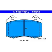 Ate Bremsbelagsatz, Scheibenbremse 13046049642 für VOLVO PEUGEOT JAGUAR SEAT JEEP