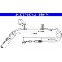 Ate Seilzug, Feststellbremse 24372701742 für VAG