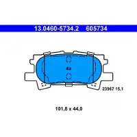 Ate Bremsbelagsatz, Scheibenbremse 13046057342 für LEXUS