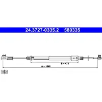 Ate Seilzug, Feststellbremse 24.3727-0335.2 für CITROËN