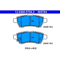 Ate Bremsbelagsatz, Scheibenbremse 13046057842 für NISSAN