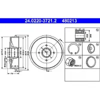 Ate Bremstrommel 24022037212 für DACIA RENAULT