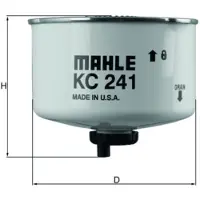 MAHLE ORIGINAL Kraftstofffilter kc241d Anschraubfilter 94,4mm für LAND ROVER