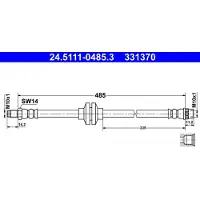 Ate Bremsschlauch 24511104853 für RENAULT