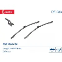 Denso Flachwischer-Set DF-233 (530/475 mm, Rechtslenker): Zwei leise, langlebige