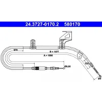 Ate Seilzug, Feststellbremse 24372701702 für VAG
