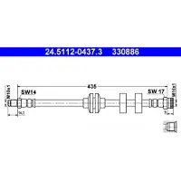 Ate Bremsschlauch 24511204373 für FIAT