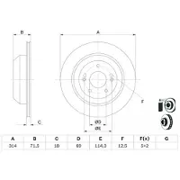 Bosch Bremsscheibe 0 986 479 F43 hinten, belüftet, 1 Stück