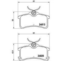 Brembo Bremsbelagsatz, Scheibenbremse p83084 für TOYOTA