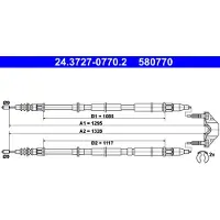Ate Seilzug, Feststellbremse 24372707702 für VAUXHALL