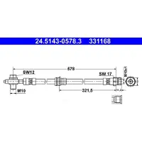 Ate Bremsschlauch 24514305783 für VAG