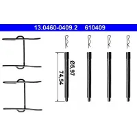 Ate Zubehörsatz, Scheibenbremsbelag 13046004092 für PEUGEOT
