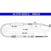 Ate Seilzug, Feststellbremse 24372702322 für BMW