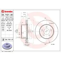 Brembo Bremsscheibe 09742181 280mm 24mm für JEEP RENAULT