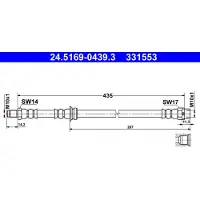 Ate Bremsschlauch 24.5169-0439.3 für BMW