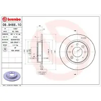 Brembo Bremsscheibe 08946610 261mm 10mm für KIA NAZA