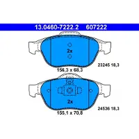 Ate Bremsbelagsatz, Scheibenbremse 13046072222 für RENAULT