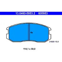Ate Bremsbelagsatz, Scheibenbremse 13046059532 für MITSUBISHI PROTON
