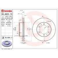 Brembo Bremsscheibe 09a63411 297mm 25mm für TOYOTA