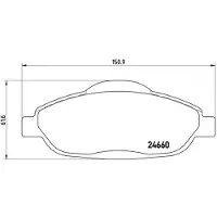 Brembo Bremsbelagsatz P 61 101, Vorne