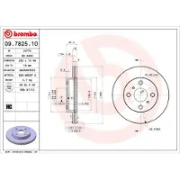 Brembo Bremsscheibe 09782510 235mm 18mm für TOYOTA (FAW)