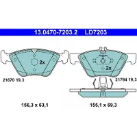 Ate Bremsbelagsatz, Scheibenbremse 13047072032 für MERCEDES-BENZ