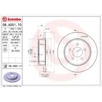 Brembo Bremsscheibe 08a35111 290mm 12mm für CHRYSLER DODGE JEEP