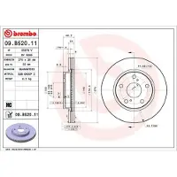 Brembo Bremsscheibe 09b52011 275mm 25mm für TOYOTA