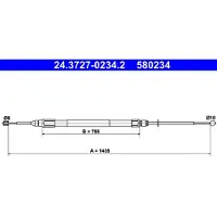 Ate Seilzug, Feststellbremse 24372702342 für BMW