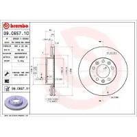 Brembo Bremsscheibe 09c65711 266mm 22mm für PEUGEOT