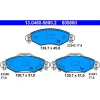 Ate Bremsbelagsatz, Scheibenbremse 13046058002 für TOYOTA