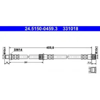 Ate Bremsschlauch 24515004593 für MITSUBISHI SMART