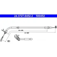 Ate Seilzug, Feststellbremse 24372704522 für MERCEDES-BENZ