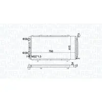 MAGNETI MARELLI 350213180900 Kühler Wasserkühler Motorkühler passend für PEUGEOT BOXER Kasten für FIAT DUCATO Pritsche/Fahrgestell (230) DUCATO Kasten