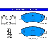 Ate Bremsbelagsatz, Scheibenbremse 13046038412 für VAUXHALL