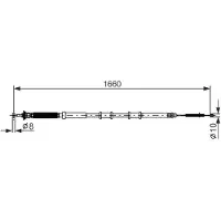 Bosch Seilzug, Feststellbremse 1987477973 für FIAT