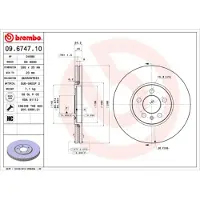 Brembo Bremsscheibe 09674710 288mm 25mm für VW