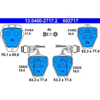 Ate Bremsbelagsatz, Scheibenbremse 13046027172 für VAG