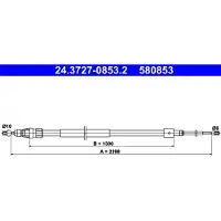 Ate Seilzug, Feststellbremse 24372708532 für PEUGEOT