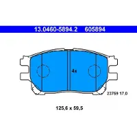 Ate Bremsbelagsatz, Scheibenbremse 13046058942 für TOYOTA