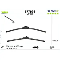 Valeo Silencio Flachblätter Scheibenwischer VF996 650 + 475 mm 2 Stück